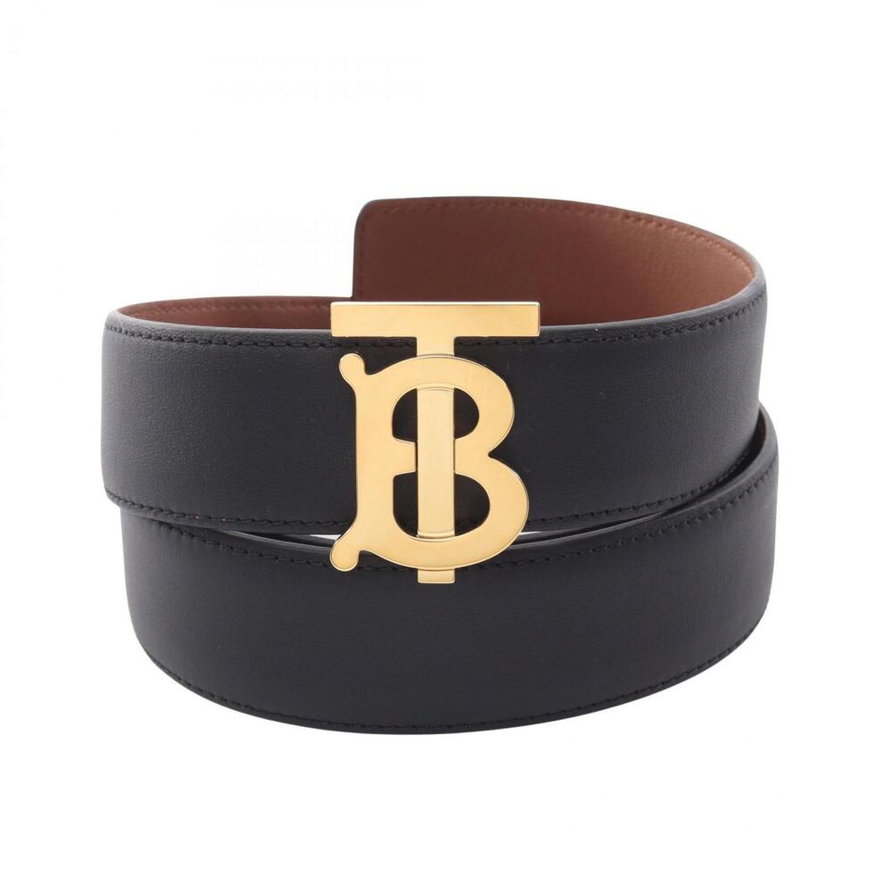 Burberry TB Reversible Leather Belt for Women (Black/Brown)